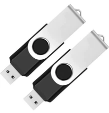 2 Pack 64GB USB Flash Drive USB 2.0 Thumb Drives Jump Drive Fold Storage Memory 