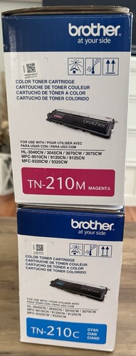 BROTHER TN-210 Toner CARTRIDGES NEW Open Boxes -Magenta / Cyan - Picture 2 of 5