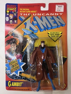Vintage 1992 Toy Biz X-Men GAMBIT Action Figure MOC New Sealed Marvel Dynam-X