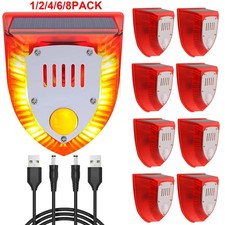 Solar Alarm LED Light Solar Strobe Light Wire...