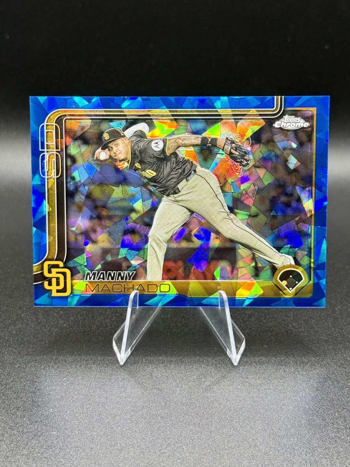 Manny Machado 2025 Topps Chrome Sapphire Edition Image Variation Blue #53 Padres