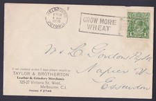 1930 KING GEORGE V 1d PRE-DECIMAL STAMP TAYLOR&BROTHERSON COMMERCIAL COVER #B158
