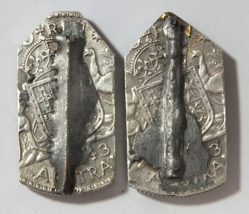 2 US Sergeant Trench Art Chevron Pins1943 Australia Florin Coins LH573 - Picture 2 of 8