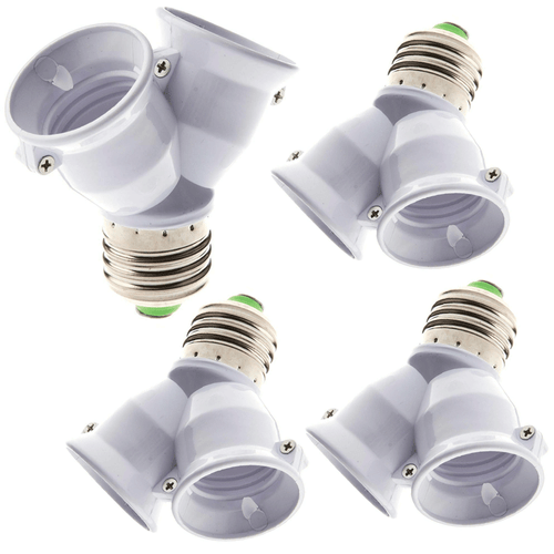 6pcs E27 1 to 2 E27 LED Light Bulb Lamp Adapter Converter Splitter Base Socket - Picture 3 of 13