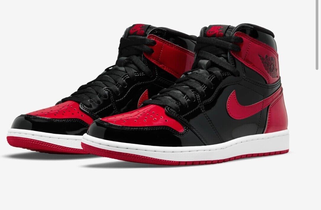 Nike Air Jordan 1 High OG Patent Bred 555088-063 Men's Size