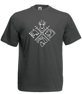 T-shirt Maglietta J2130 Casate Trono Di Spade Snow Game Thrones