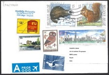 str. EU-Belgium history 11 PA priority for Italy mixed postage 7 values