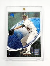 RARE ESSENTIAL CREDENTIALS NOW BLUE PARALLEL TIM HUDSON 2004 FLEER EX #27 A'S 