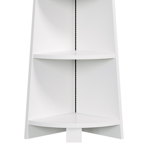 5 Tier Corner Bookshelf LED Wooden Bookcase Ladder Shelf Display Rack Storage - Picture 11 of 11