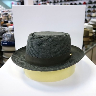 DARK OLIVE GREEN PORK PIE DRESS HAT | eBay