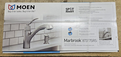 *NEW* Moen 87377SRS Marbrook Spot Resist Stainless Pullout Kitchen Faucet SEALED