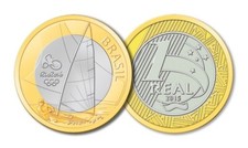 BRAZIL - 1 REAL COIN - 2016 RIO OLYMPIC GAMES  - SAILING