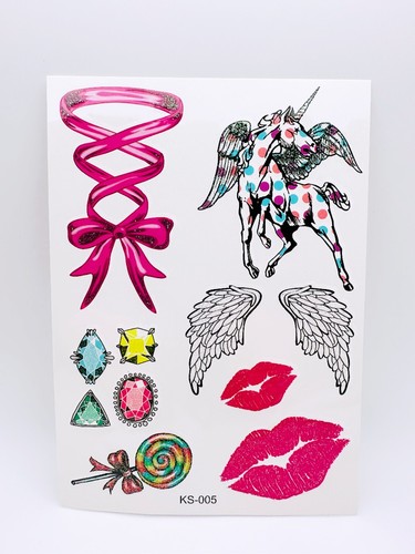 4pcs GLITTER Kids Cartoon Temporary Tattoo art stickers Waterproof Body/face - Picture 13 of 55