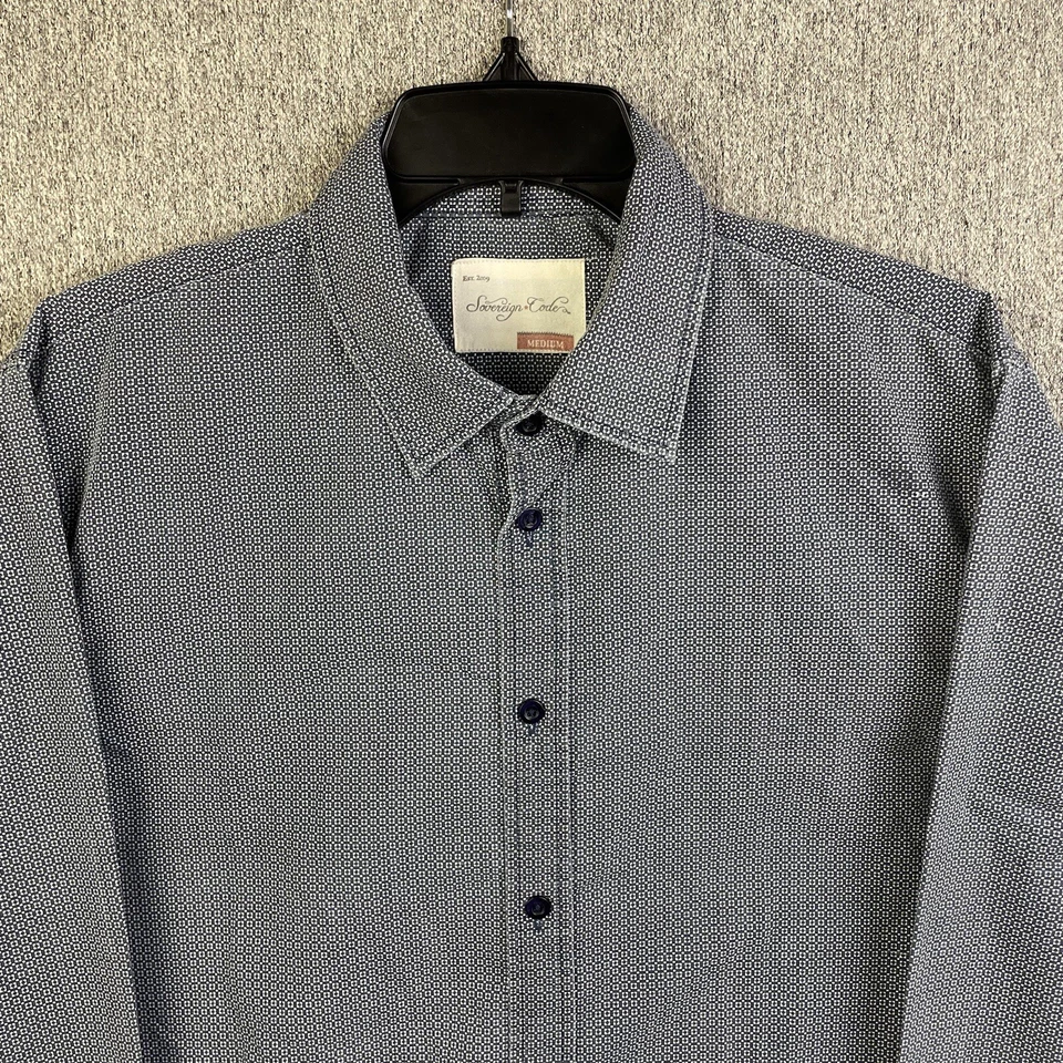 Sovereign Code Button Down Long Sleeve Terrance Gray Shirt Men’s Size M READ - Image 3 of 4