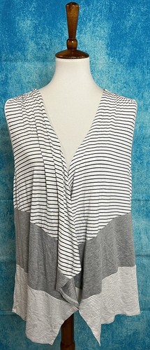 Maurices Women's Sleeveless Waterfall Open Front Cardigan Size S/M - Picture 2 of 8