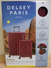 Red Delsey Paris Accelerate 2-piece Hardside Spinner Luggage Set