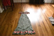 Miami Boho Floral maxi dress small (with frayed strap)