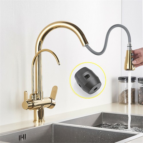 3 Way Water Filter Tap Kitchen Drinking Sink Mixer Taps with Pull Out Sprayer uk - Picture 21 of 66