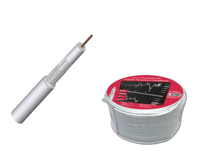 Cavo Coassiale Per TV Digitale Classe A, 100mt Bobina, 6.8mm 75ohm - Cavi Antenna TV Satellite - Foto 8