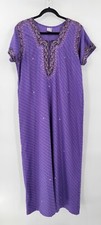 Juliet India Women's One Size Bohemian Kaftan Dress Ethnic Embroidery 1 Pocket