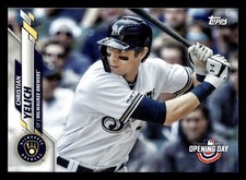 Christian Yelich 2020 Topps Opening Day #163a Milwaukee Brewers Buy10get5FREE