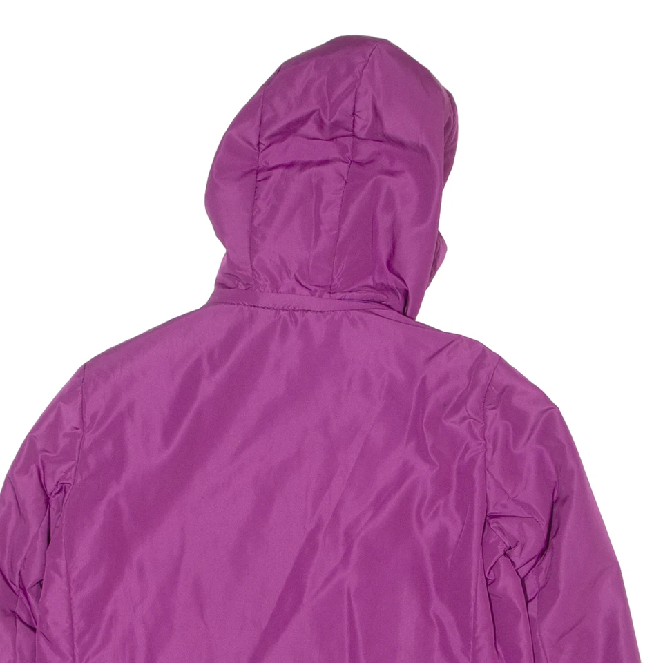 BALLY Womens Jacket Purple Hooded UK 8 - Image 4 of 4