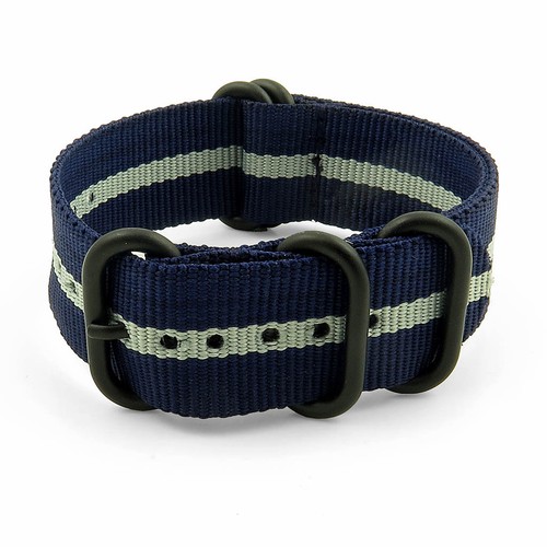 StrapsCo Nylon Military Watch Strap Band w/ Heavy Duty Matte Black Rings - Picture 15 of 45