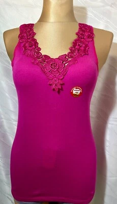 TOKER COLLECTION Damen Unterhemd Spitze Weiß große Größen 66/68 Unterwäsche Top Trägerhemd Basic