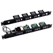 1U Rackmount Steel Bracket Kit for Raspberry Pi 5 19 Inch 4 Slots M.2 NVMe SSD
