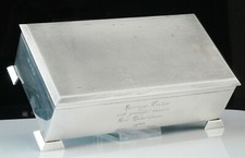 Quality Sterling Silver Cigarette Box, S J Rose & Son, Birmingham 1965