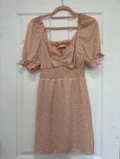 Abercrombie & Fitch peach mini Sundress Boho summer concert dress size Medium