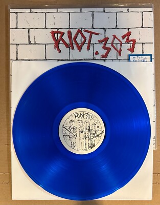 LP:  RIOT .303 self titled s/t  NEW UNPLAYED CANADIAN PUNK 1981-83 BLUE VINYL