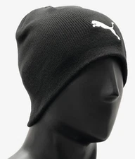 PUMA Beanie Indy Winterized Tech Hat Skull Black Head-wear Warm GYM Cap 02494301