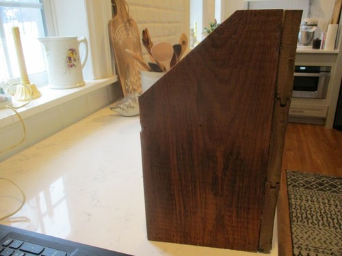 Handmade1800's old paint bead board wood shelf. Patina/Primitive - Picture 10 of 11