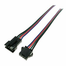 50pcs 4pin Male And Female 22AWG JST SM Connector Plug RGB LED Strip Light 50cm