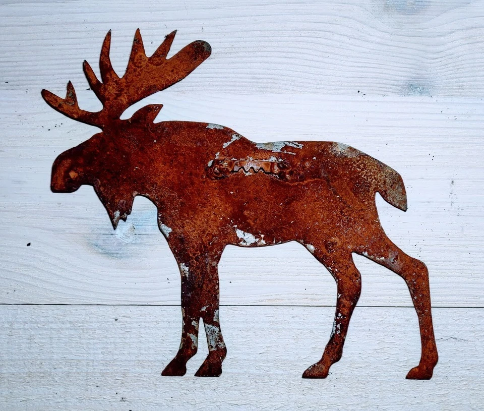 Rusty Moose wall art made out of steel and rusted with clear coat - Изображение 4 из 4