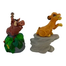 Vintage Disney The Lion King Simba Pumbaa Bubble Bath Figures Bundle Full Used