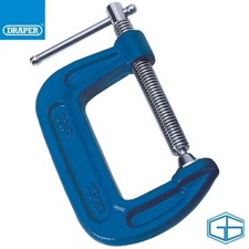 Image of DRAPER 75MM C CLAMP HEAVY DUTY CAST IRON FRAME WITH TOMMY BAR, STOCK NO: 51082