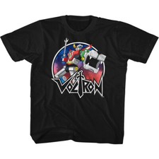 Voltron Cartoon Circle Robot Sketch Youth T Shirt 2T-YXL