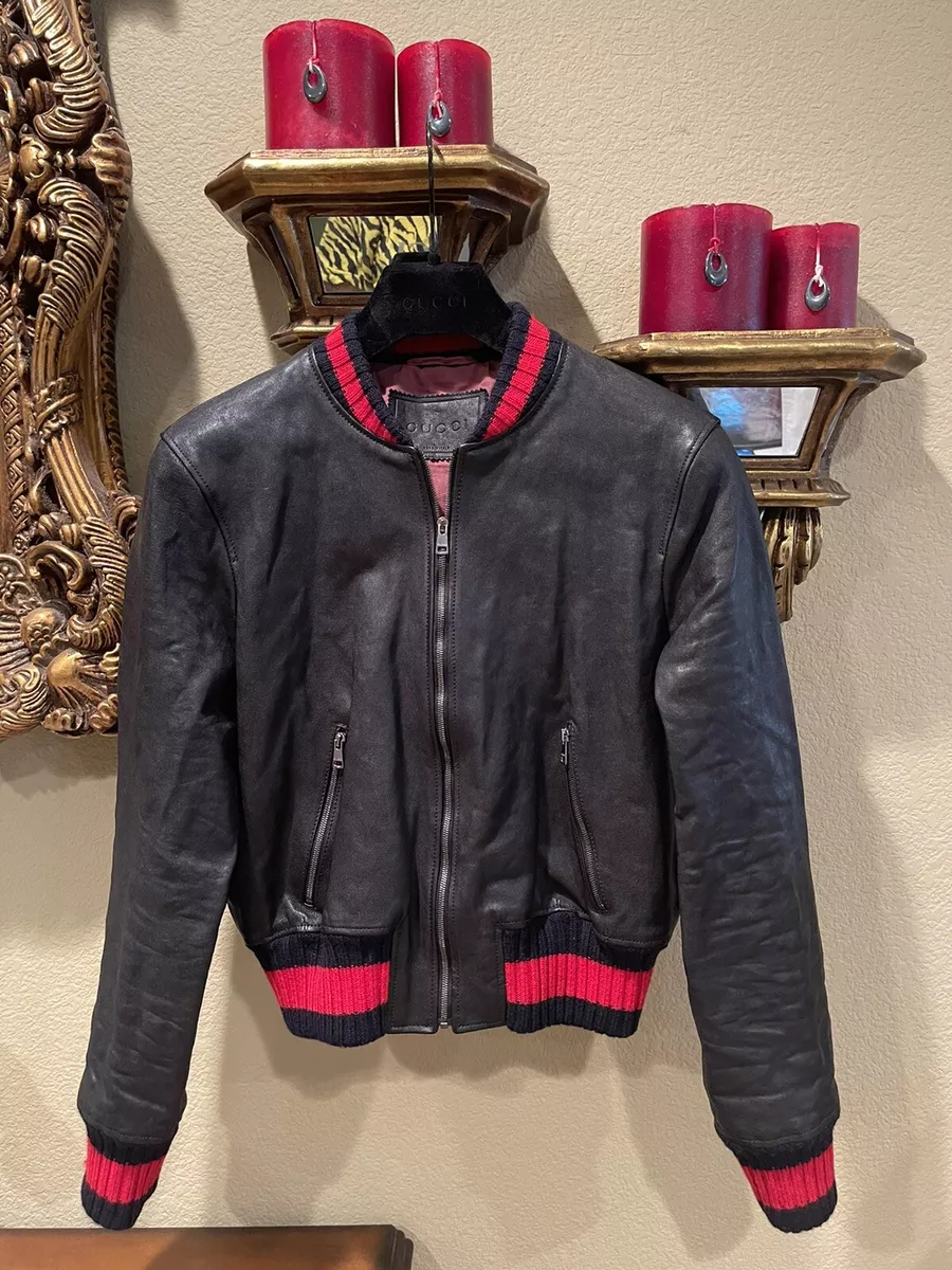 Gucci jacket deals black and red
