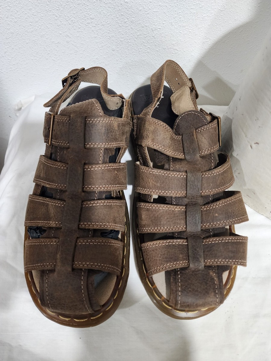 Dr Martens Doc Brown Leather Fisherman Sandals US 13 Mens  display picture 1