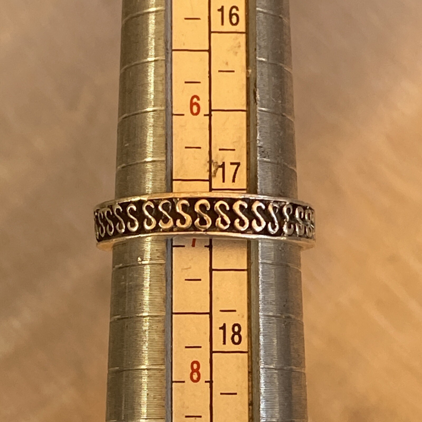 Sterling Silver “S” Swirl Infinity Pattern  Stack… - image 7