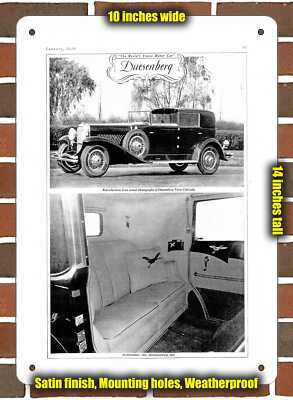 Metal Sign - 1930 Duesenberg Town Cabriolet- 10x14 inches