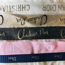 Authentic Christian Dior Gift Wrapping Ribbons Sale by 1 Yard. Pick Your Designe