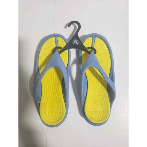 yellow croc flip flops