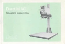 Durst M 601 Enlarger Instruction Manual