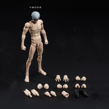 VTOYS X BMS 1:12 Male Flexible Doll Pale Action Figure Jointed Body  Head Model
