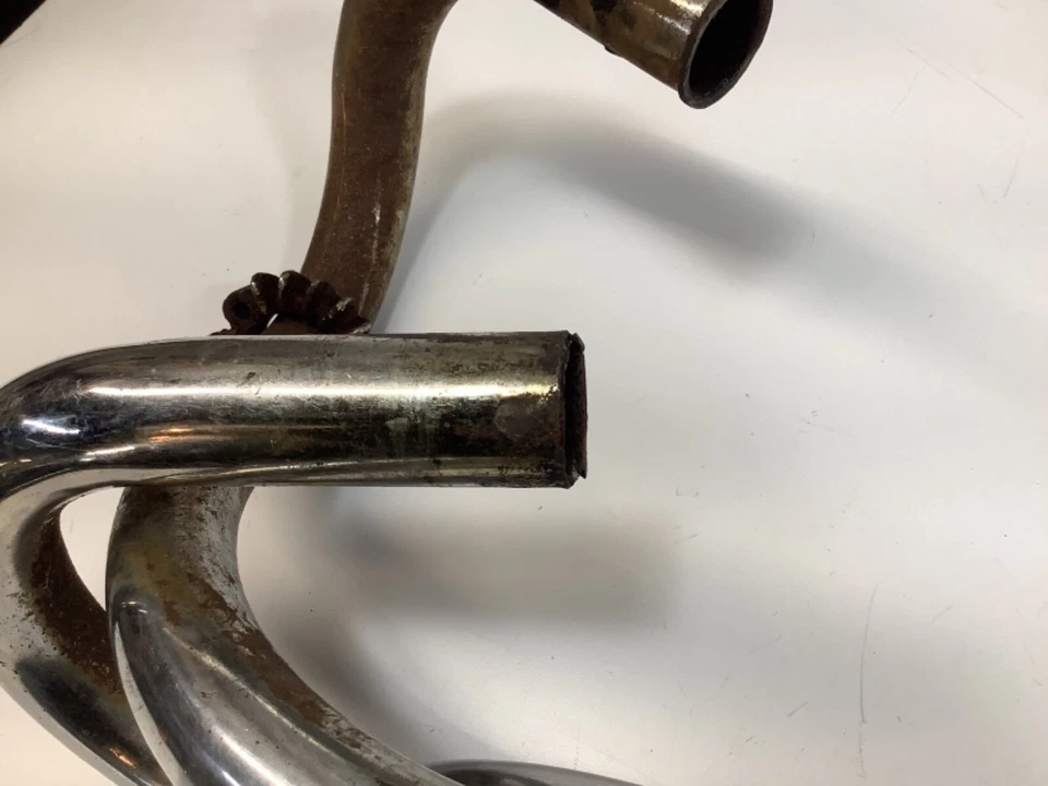 Honda Vintage 1970 K4 CL175 Scrambler Exhaust Pipes System Headers - Imagem 2 de 4