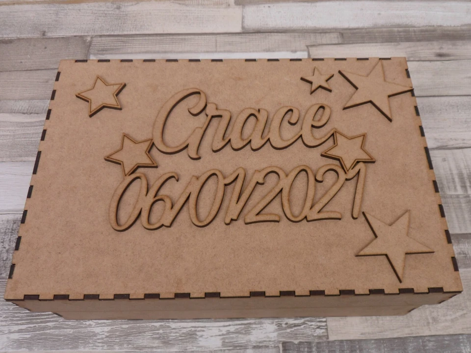 PERSONALISED MEMORY BOX - WOODEN GIFT - WEDDING, BIRTHDAY KEEP-SAFE, ENGAGEMENT - Image 3 of 4