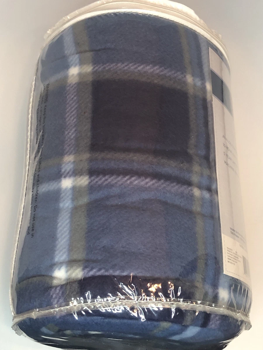 Cannon Heated Throw 50 x 62 Blue Plaid 120V A/C | eBay